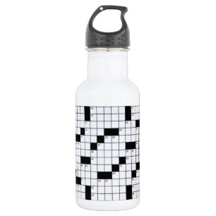 Classic Crossword Grid Water Bottle