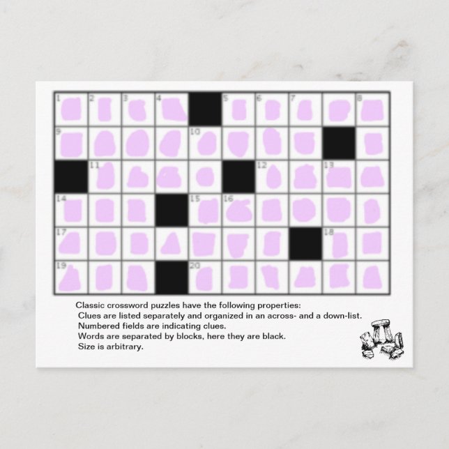Classic crossword  post card (Front)