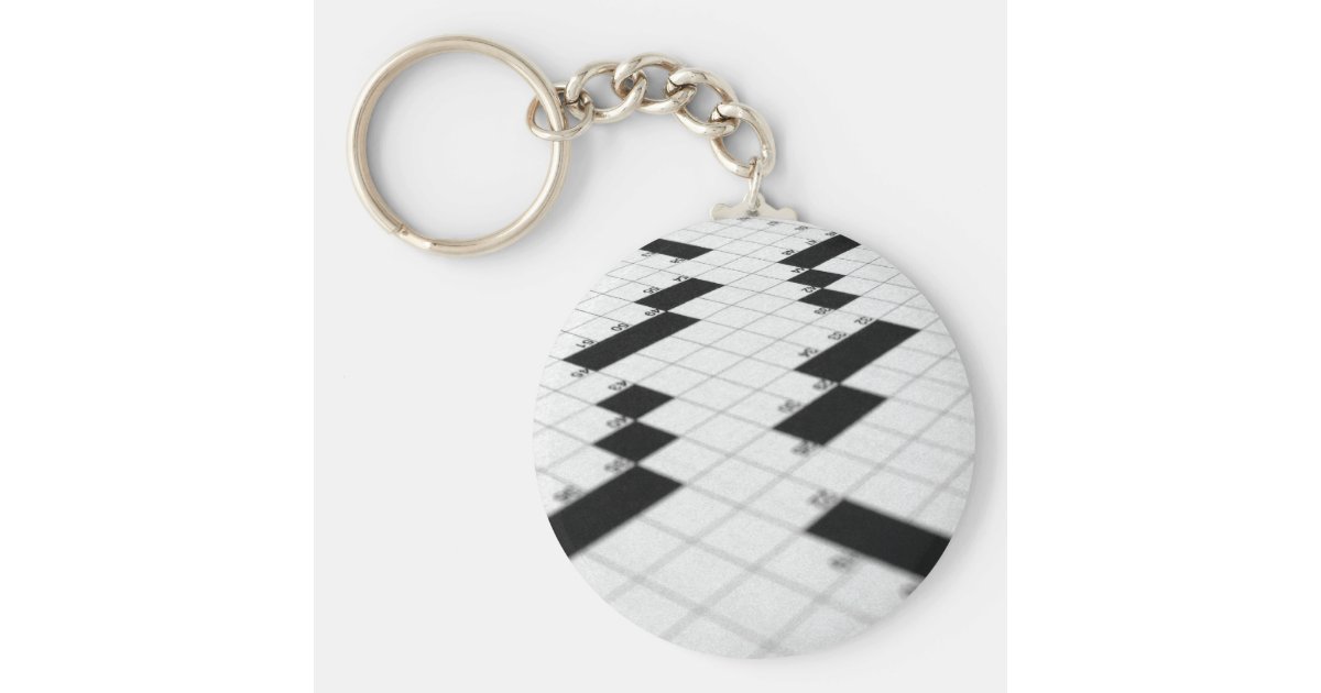 Classic Crossword Puzzle Grid keychain | Zazzle.com