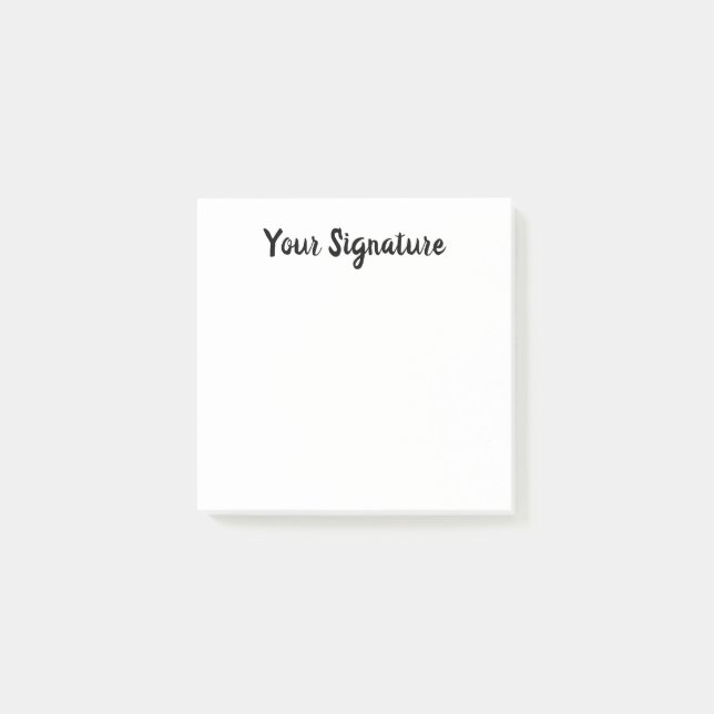 Classic Cursive Minimal Signature Name Script Font Post-it Notes (Front)