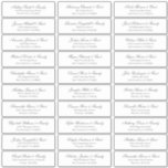 Classic Cursive Script Wedding Guest Names Address Sticker<br><div class="desc">Composed of simple serif and classic cursive script typography. These elements are simple,  elegant,  and modern. This has 30 stickers. 
 
 This is designed by White Paper Birch Co. exclusive for Zazzle.
 
 Available here:
 http://www.zazzle.com/store/whitepaperbirch</div>