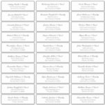 Classic Cursive Script Wedding Guest Names Address Sticker<br><div class="desc">Composed of simple serif and classic cursive script typography. These elements are simple,  elegant,  and modern. This has 30 stickers. 
 
 This is designed by White Paper Birch Co. exclusive for Zazzle.
 
 Available here:
 http://www.zazzle.com/store/whitepaperbirch</div>