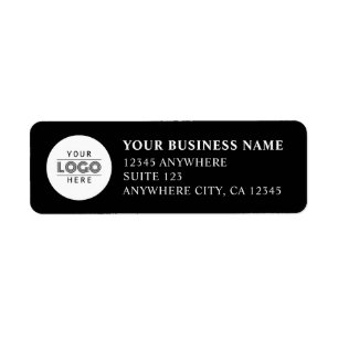 Classic Custom Business Logo Black Company Label