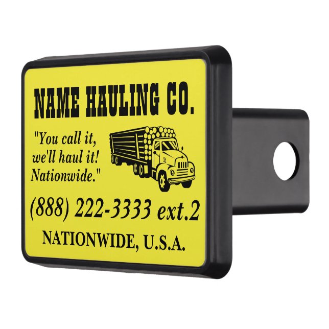 Classic Custom Business Sign Trailer Hitch Cover (Left)