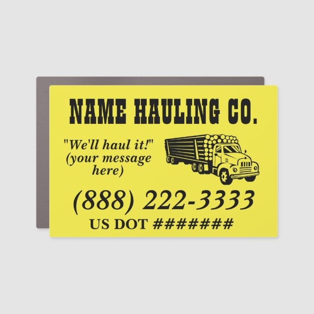 Classic Custom Business Sign Vehicle Magnet (Front)