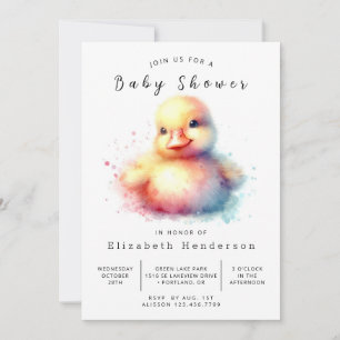 Classic Custom Duck Baby Shower  Invitation