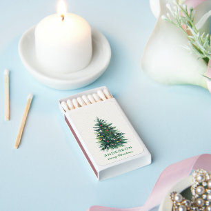 Classic Custom Merry Christmas Greetings Matchboxes