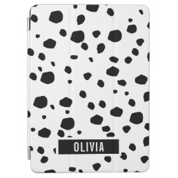 Classic Custom Name Dalmatian Animal Print Pattern iPad Air Cover