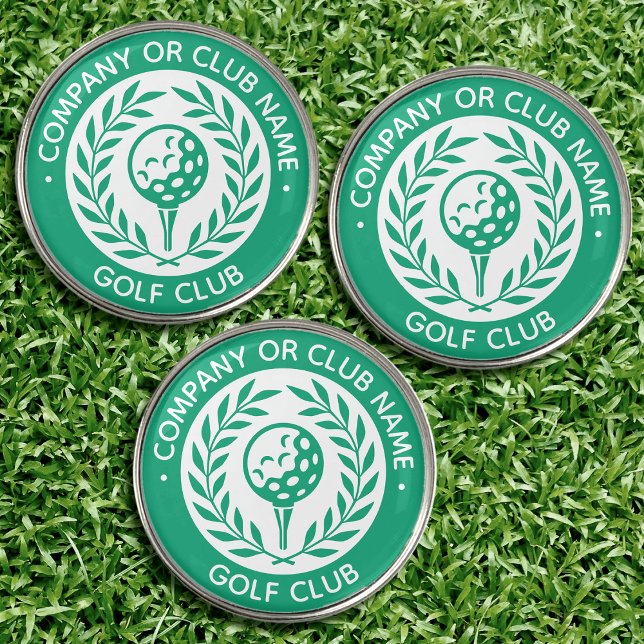 Classic Custom Name Green White Set Golf Ball Marker (Creator Uploaded)