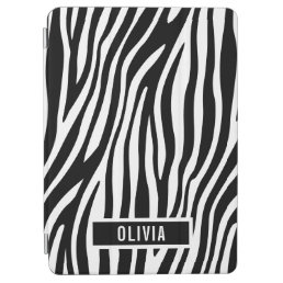 Classic Custom Name Zebra Animal Print Pattern iPad Air Cover