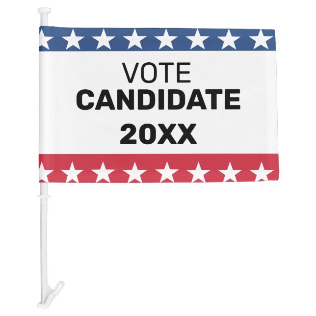 Classic Custom political Election Vote Template Car Flag (Front)