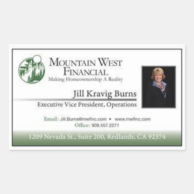 Classic Customizable Business Card Label (Front)