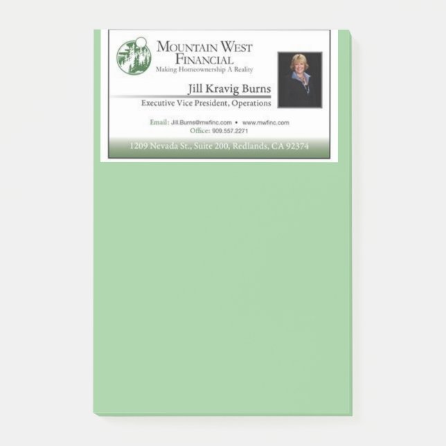 Classic Customizable Business Card Sticky Notes (Front)
