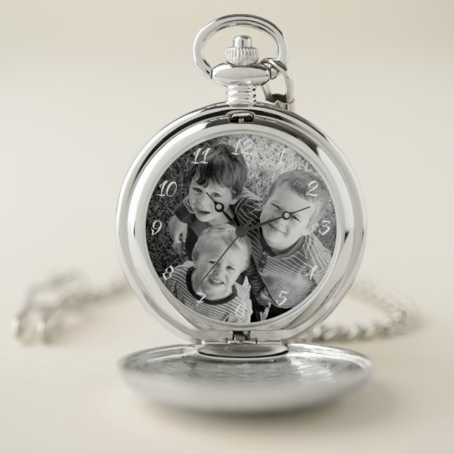 Classic Customizable Photo Gift Pocket Watch (Inside)