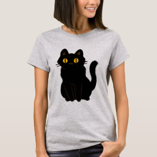 Classic Cute Halloween Black Cat T-Shirt