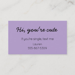 Classic Cutie - Dating "Call Me" Card
