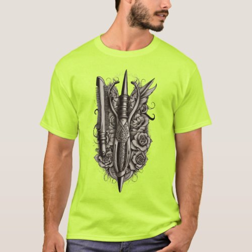 Classic Cuts Traditional Comb and Shears Flash T_Shirt