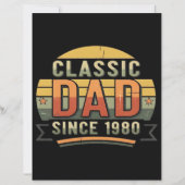 Classic Dad Since 1980  Vintage Retro  (Front)