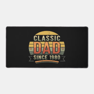 Classic Dad Since 1980  Vintage Retro  Desk Mat
