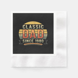 Classic Dad Since 1980  Vintage Retro  Napkins