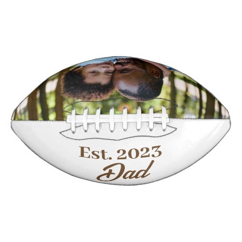 Classic Dad Year Photo Brown Football