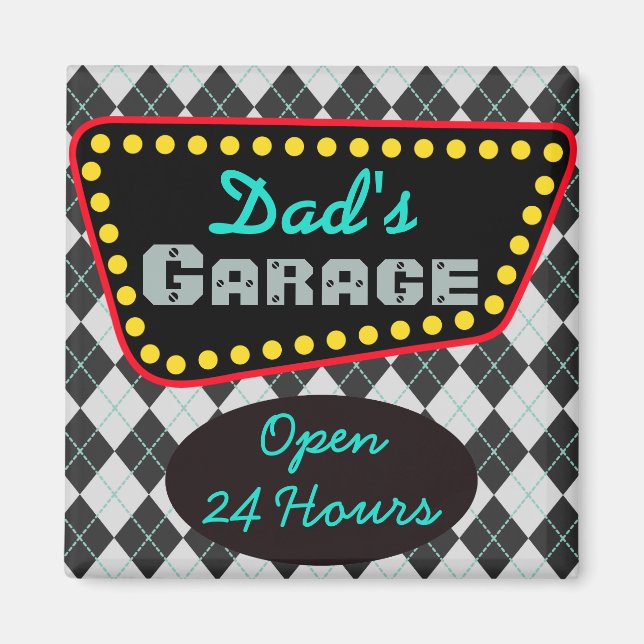 Classic Dad's Garage Magnet Gift (Front)