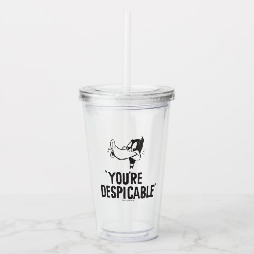 Classic DAFFY DUCK Youre Despicable Acrylic Tumbler