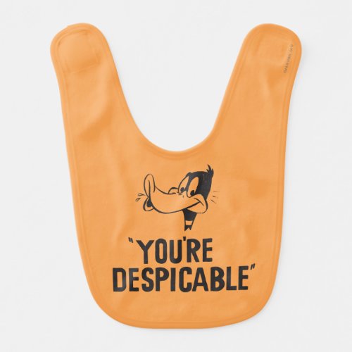 Classic DAFFY DUCK Youre Despicable Baby Bib