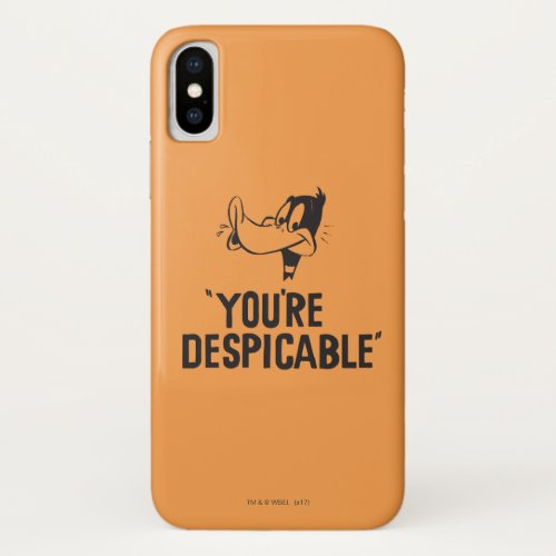 Classic DAFFY DUCK Youre Despicable iPhone X Case