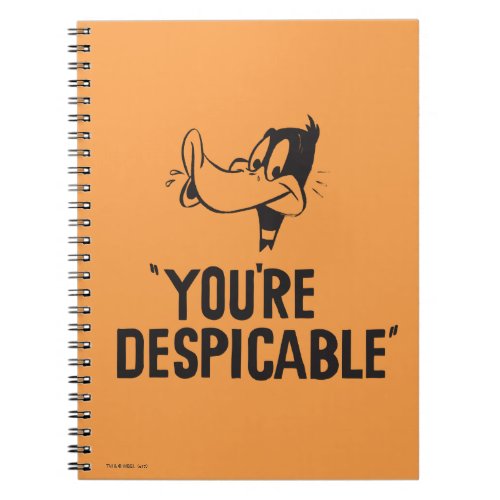 Classic DAFFY DUCK Youre Despicable Notebook