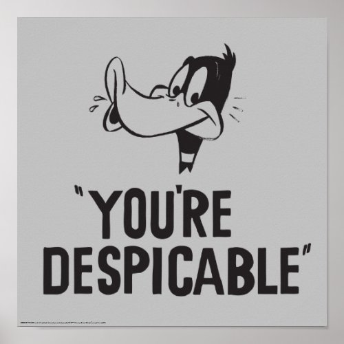 Classic DAFFY DUCK Youre Despicable Poster