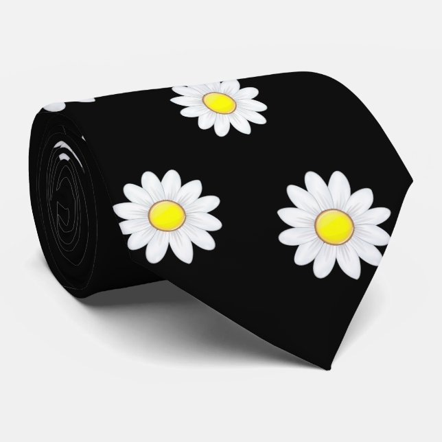 Classic Daisy Flower Tie (Rolled)