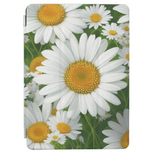 Classic daisy pattern white floral fields greenery iPad air cover