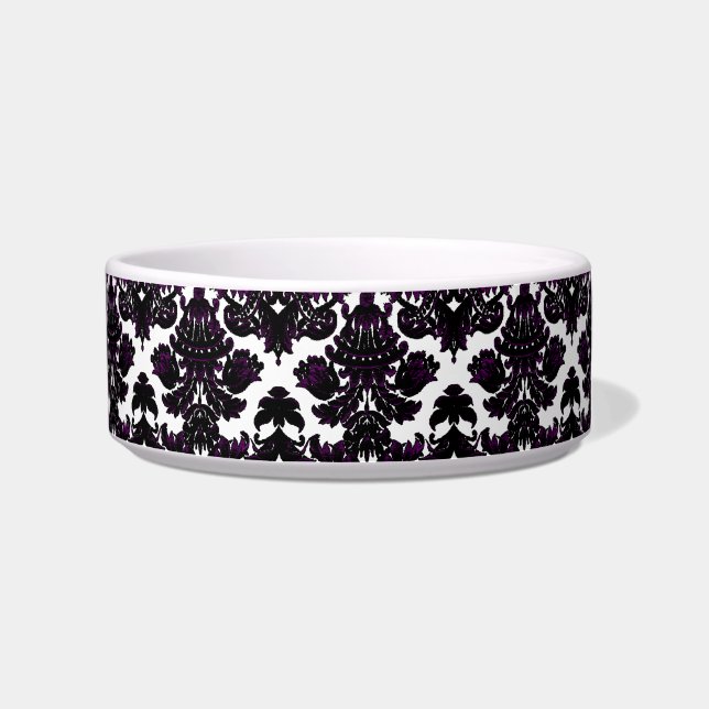 Classic Damask Hint of Violet Bowl (Right)