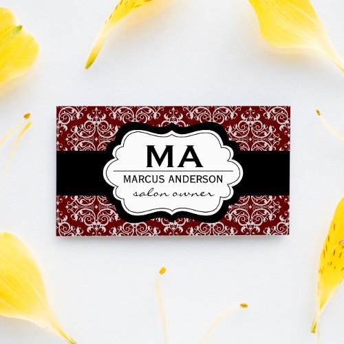 Classic Damask Pattern red Appointment