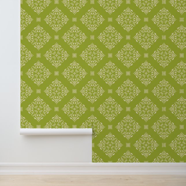 Classic damask seamless pattern wallpaper  (Application)