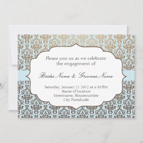 Classic Damask Wedding Invitation