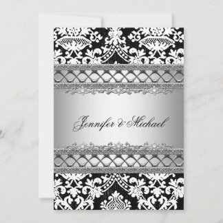 Classic Damask Wedding Party Invitation