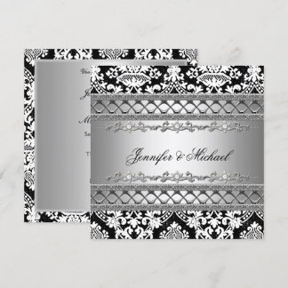 Classic Damask Wedding Party Invitation