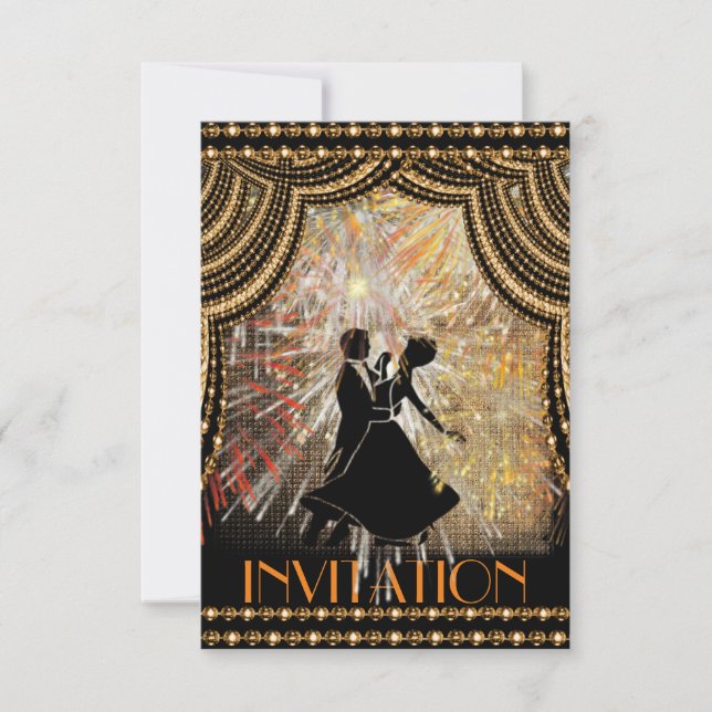 Classic Dance Party Invitation (Front)