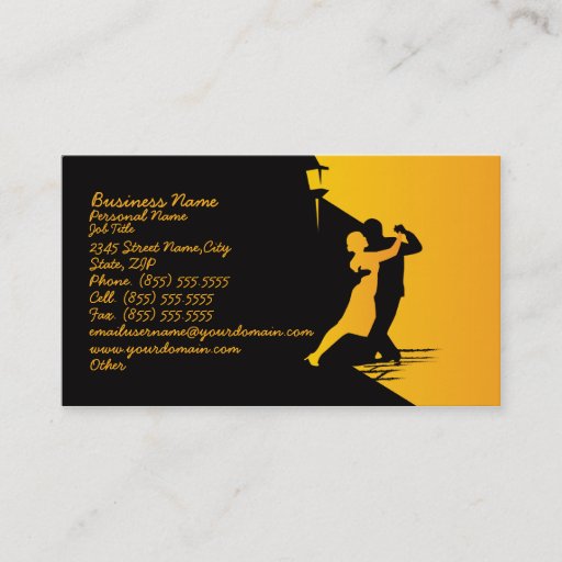 Customizable Classic Dancing Business Business Card