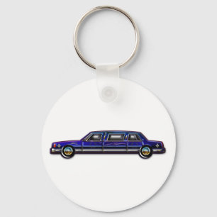 Classic Dark Blue Limo Keychain