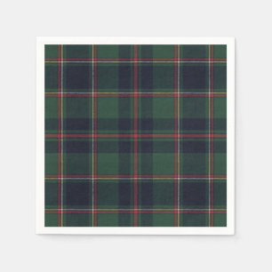 Classic Dark Blue Red Green Plaid Pattern Napkins