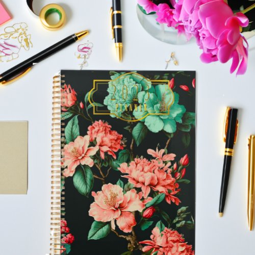 Classic Dark Botanicals and Blue and Pink Florals Planner