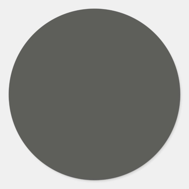 Classic Dark Gray Classic Round Sticker (Front)