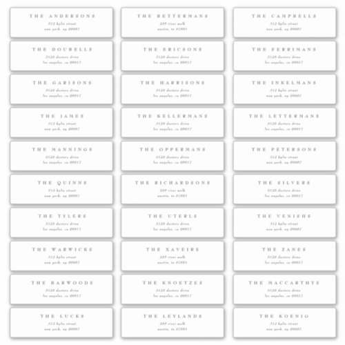 Classic Dark Gray individual wedding address Sticker