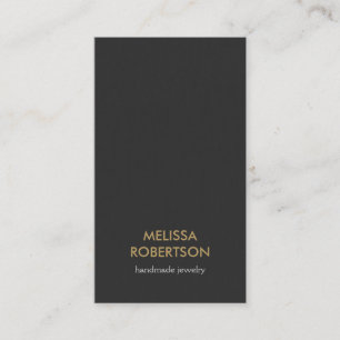 Classic Dark Gray Jewelry Design Business Card