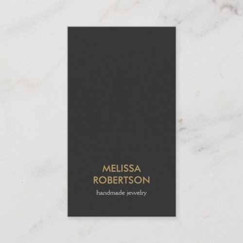 Classic Dark Gray Jewelry Design Business Card