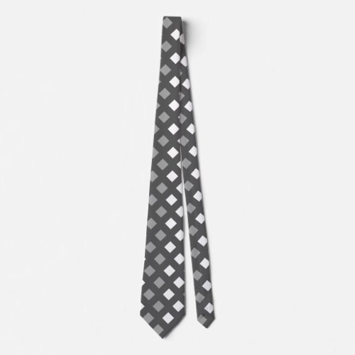 Classic Dark Gray Plaid Unisex Neck Tie
