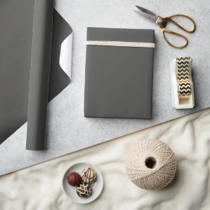 Classic Dark Gray Wrapping Paper Roll